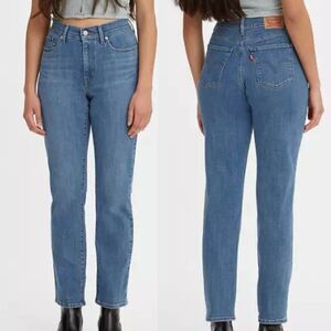 Levi's Jeans Women 31x30 Blue Mid-Rise Vintage-Look Classic Straight Jeans